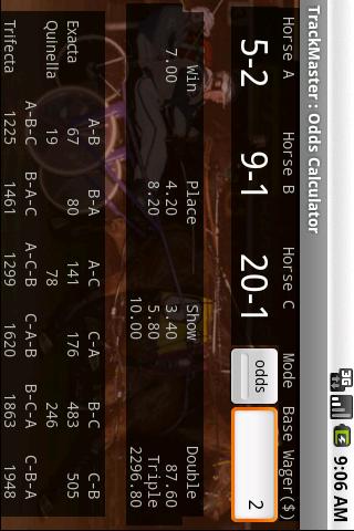 TrackMaster Odds Calculator