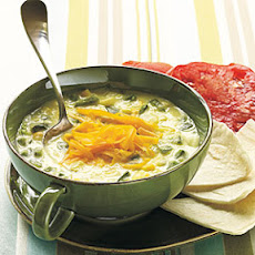 Spicy Poblano and Corn Soup