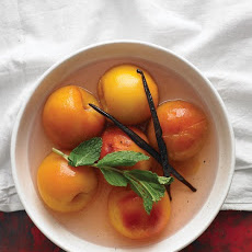 Minted Poached Peaches