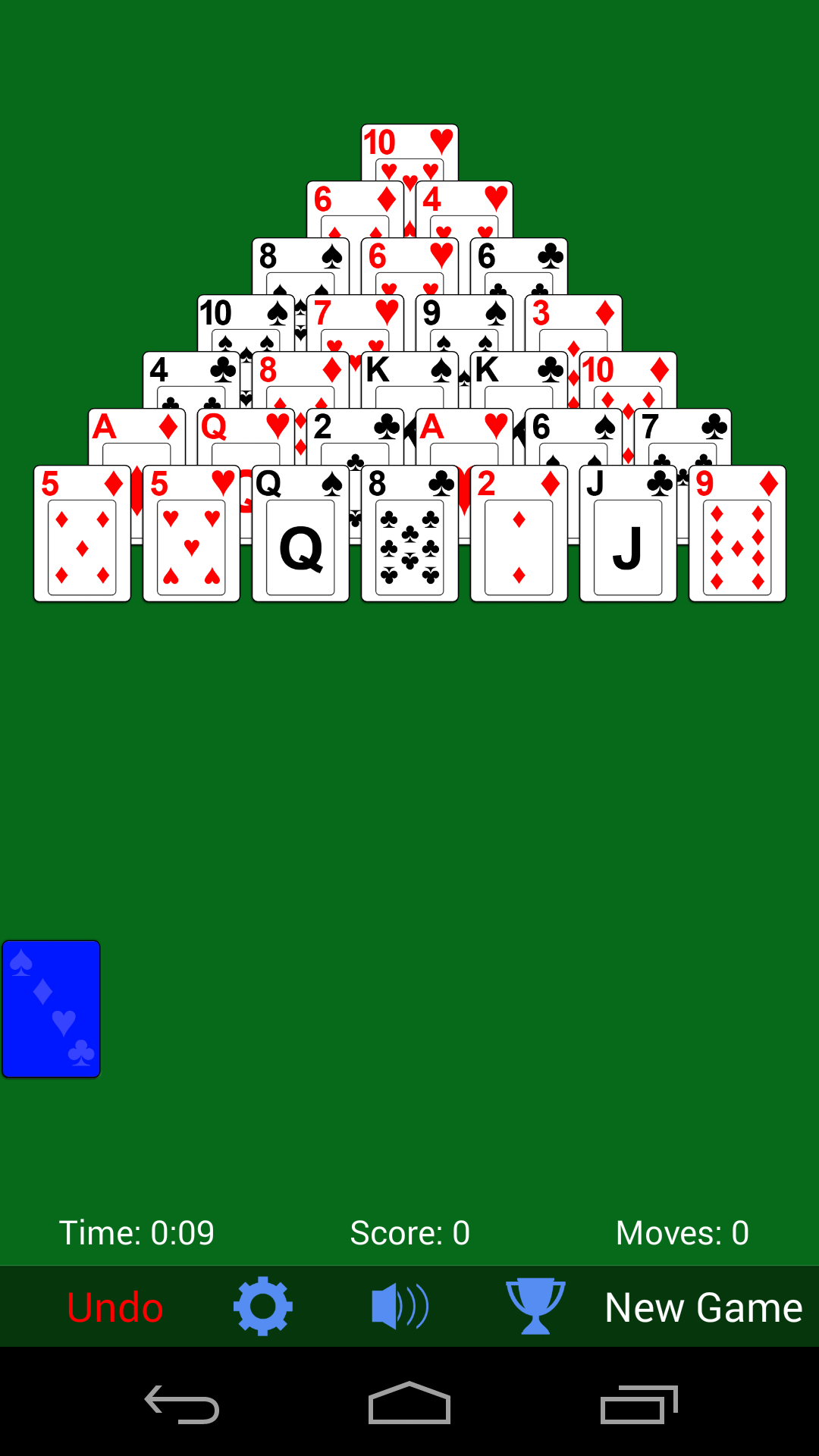 Android application Pyramid Solitaire screenshort