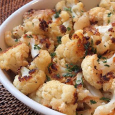 Golden Roasted Cauliflower with Pecorino Romano Cheese