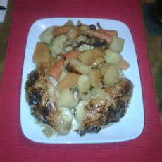 Slow Drunk Roasted Chicken