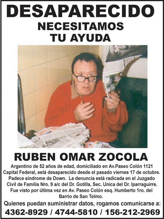 desaparecido ruben zocola