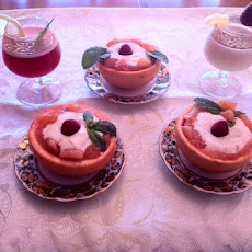 Gingered Grapefruit Baskets Filled with Coconut-Lime Cream and Two Virgin Cocktails.