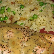 Salmon With Curried Vanilla Rum-Butter Sauce