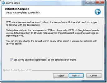 IE7 Pro's Google based search