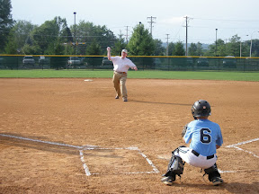 Jim "J.R." Wordsworth throwing out the first pitch Jim "J.R." Wordsworth throwing out the first pitch