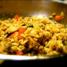 Mushroom Pineapple Fried Brown Rice With Tempeh