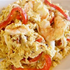 Peppered Shrimp and Eggs