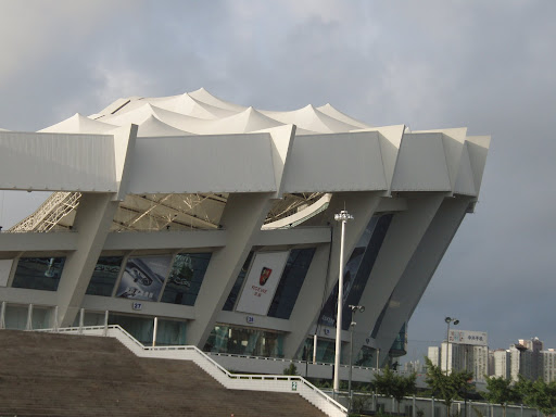 Shanghai Stadium, with its spiny head