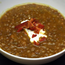 Spicy Ginger and French Lentil Soup
