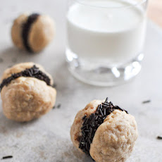 Peanut Butter Oatmeal Cookie Sandwiches with Whipped Chocolate Ganache