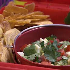 Plantain Chips and Avocado Aji