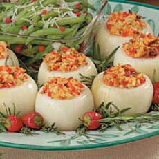 Vegetable-Stuffed Baked Onions