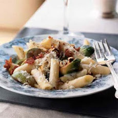 Penne with Brussels Sprouts and Crisp Bacon