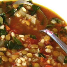Barley and Lentil Soup with Swiss Chard