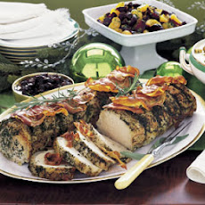 Pancetta- and Herb-Roasted Pork with Fig Jam
