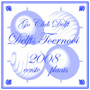 Klik voor grotere foto De trofee: Een Delfts blauw tegeltje