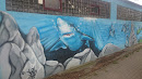Mural DuSe  - Rekin i Delfiny