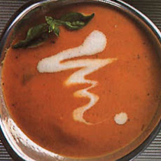 Roasted Carrot and Tomato Soup with Basil