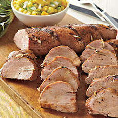 Grilled Pork Tenderloin with Green Tomato-Pineapple Salsa