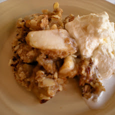Nutty Professor's Apple Crumble with Chantilly Cream