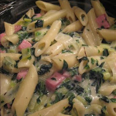 Ham, Spinach, and Mostaccioli Casserole
