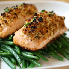 Easy Crunchy Mustard-Baked Salmon