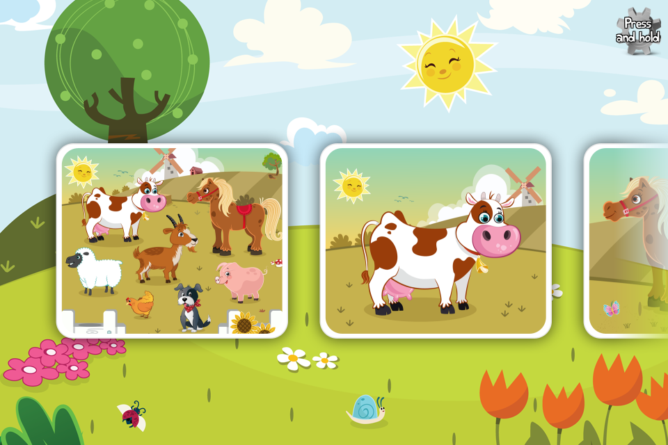 Android application Animal Puzzles for Kids screenshort