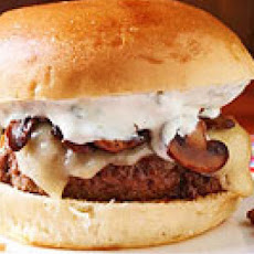 Worcestershire Burgers with Swiss, Mushrooms & Ranch Dressing