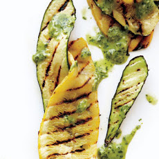 Grilled Zucchini with Buttermilk-Basil Dressing