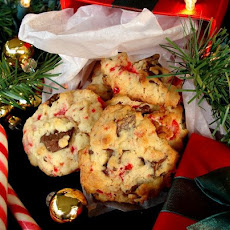 Candy Cane Chocolate Chunk Cookies