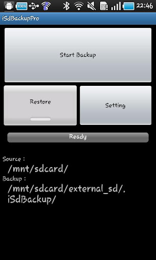 iSdBackupPro for Galaxy S Tab