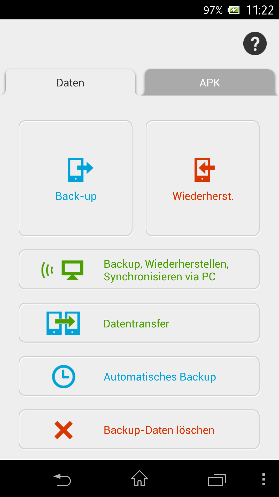 Android application JS Backup – Restore & Migrate screenshort