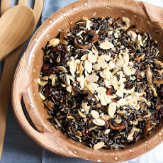 Wild Rice with Crispy Mushrooms, Cherries, and Toasted Almonds