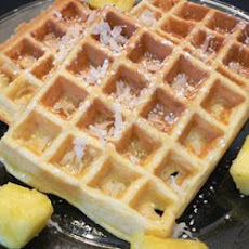 Hawaiian Waffles with Pineapple and Coconut