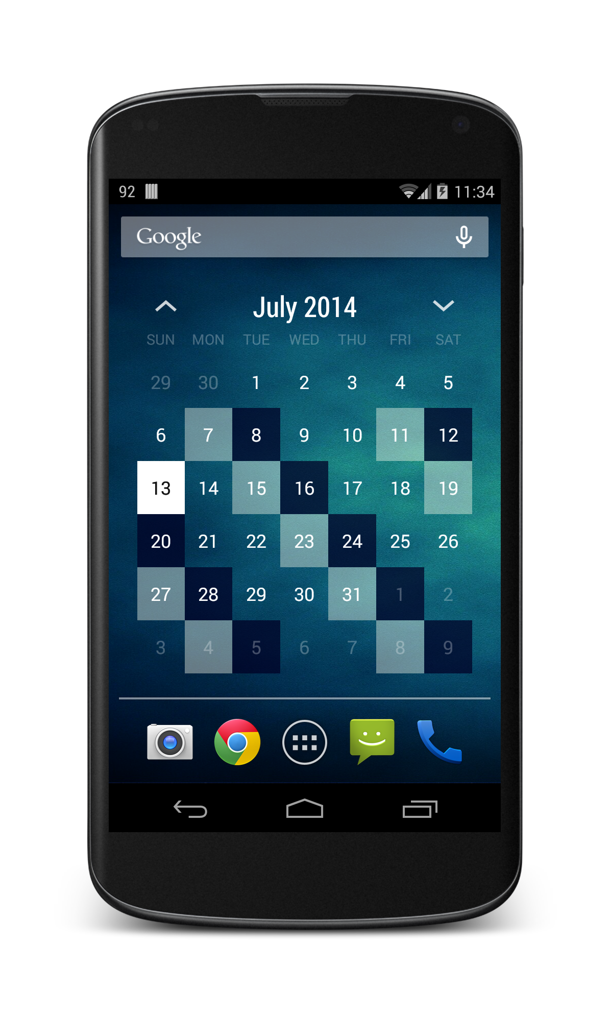 Android application Shift Work Schedule Calendar screenshort