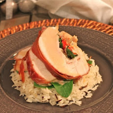 Prosciutto wrapped Turkey Breast stuffed with Gruyère