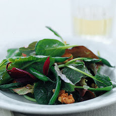 Green Salad with Toasted Walnuts, Walnut Oil, and Green Beans