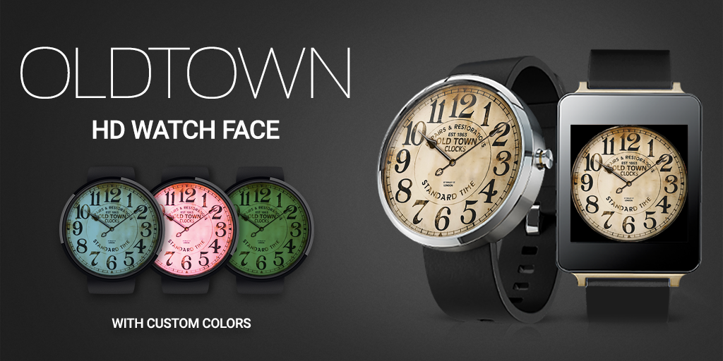 Android application Old Town HD Watch Face screenshort