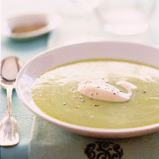Fava Bean Soup with Carrot Cream