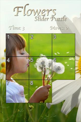 Flowers Slider Puzzle