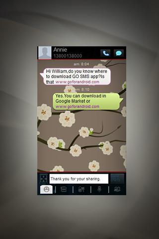 GO SMS Pro Flower Theme Free