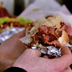 Pink's Polish Pastrami Reuben Dog