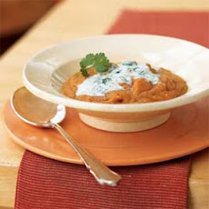 Red Lentil Stew with Yogurt Sauce