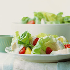 Chicken, Potato, and Butter Lettuce with Lemon-Garlic Dressing
