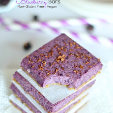 Blueberrry Bars (Raw Vegan Gluten Free)