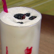 Vanilla Bean-Nutmeg Shake with Blackberry Swirl