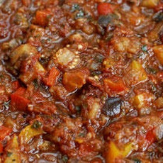 Eggplant-Pepper Tomato Sauce Recipe