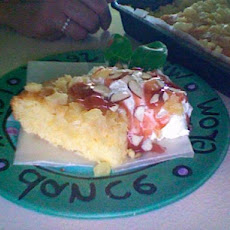 Pineapple Cake With Raspberry Sauce